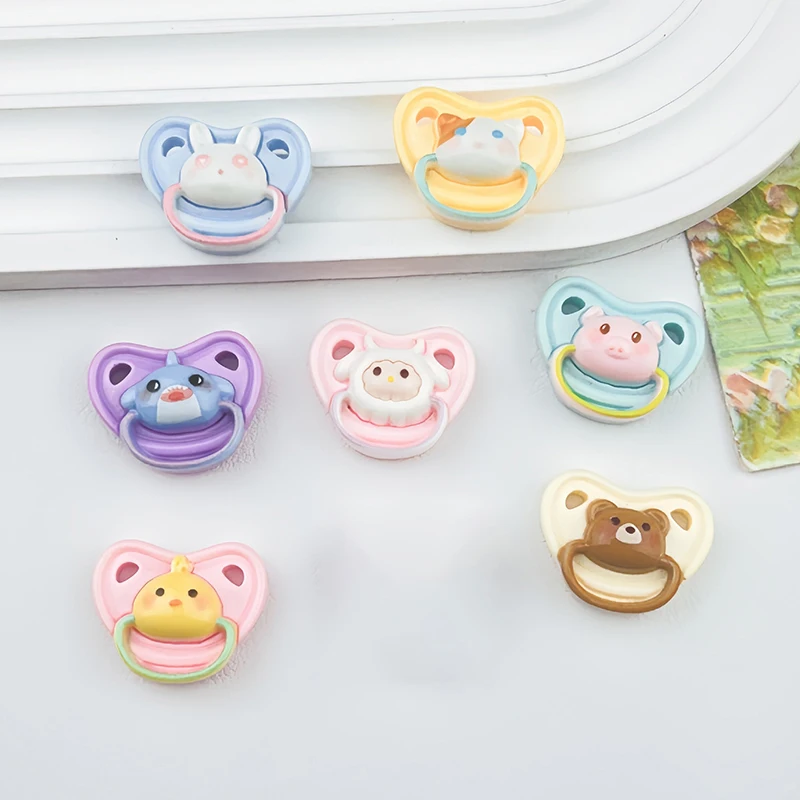 10 szt. Urocze Mini Smoczek-Drobiazgi dla Lalek, Akcesoria do Domku dla Lalek, Smoczek-Drobiazg dla Lalek Niemowląt, Zabawka dla Dzieci, Akcesoria do Smoczków dla Niemowląt