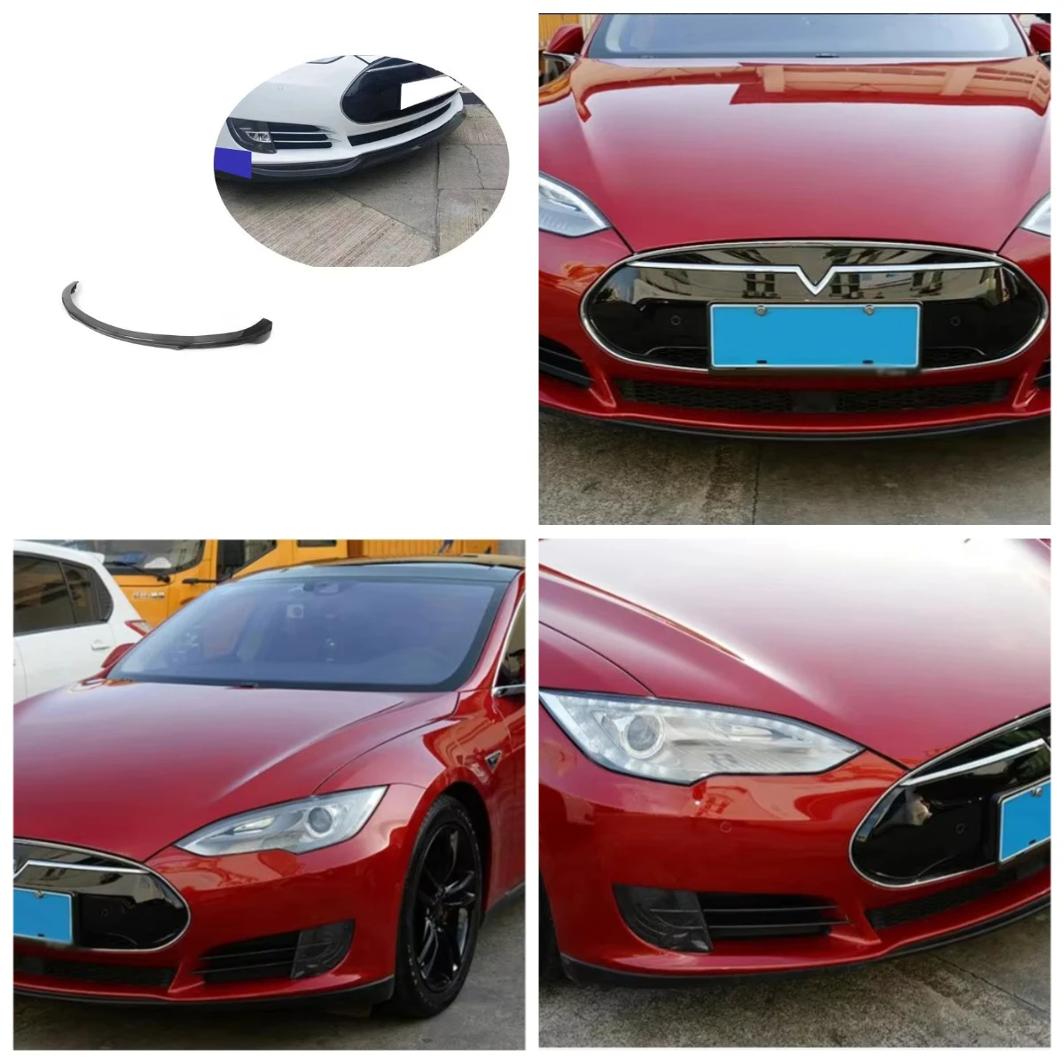 

Carbon Fiber Front Splitter Lip Spoiler for Model S 2017-2019