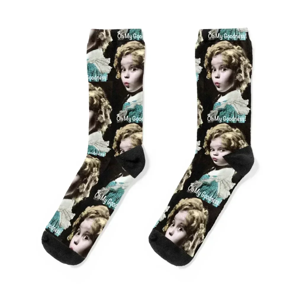 Shirley Temple Oh My Goodness Socks Hiking boots hip hop soccer anti-slip Sports Socks For Women Men's