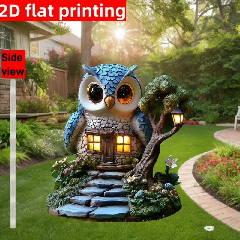 1pcs Owl Tree House Outdoor Garden Decoration, Perfect for Courtyard Decoration, Ideal Gift for Family and Friends