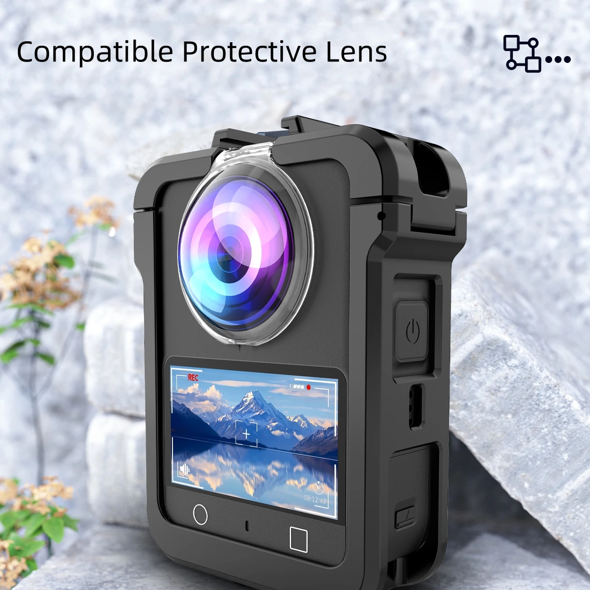 

Magnetic Quick-Release Plastic Frame Protective Case for DJI OMSO 360 Action Camera
