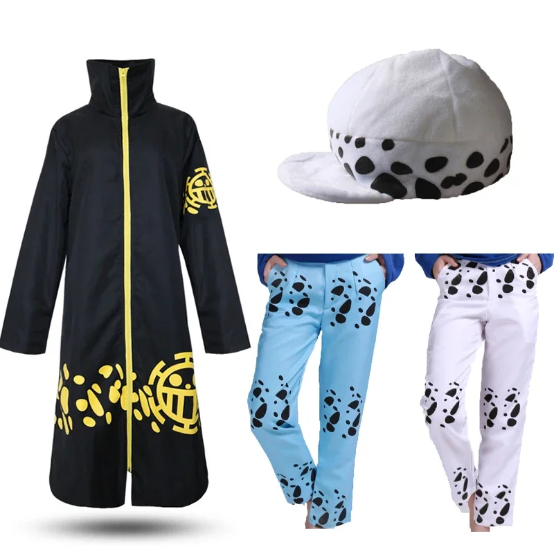 

Anime Trafalgar Law After 2 Years Cosplay Costume Coat Cloak Outerwear Hat Free shipping