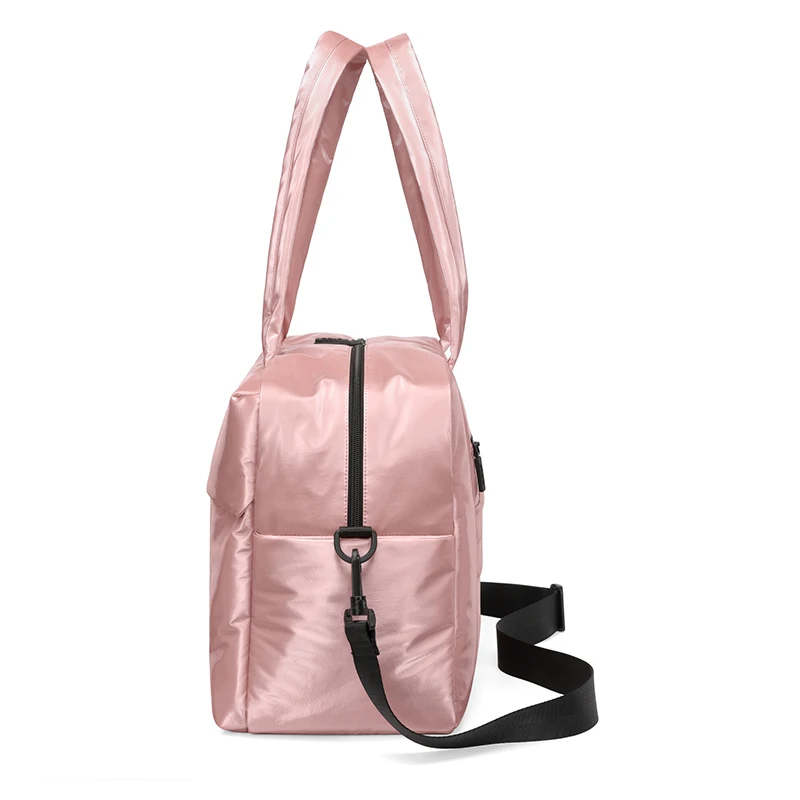 Golfo rosa duffle saco feminino dobrável sacos de viagem compartimento sapato 16 Polegada bolso portátil à prova dwaterproof água viagem ombro anti roubo saco