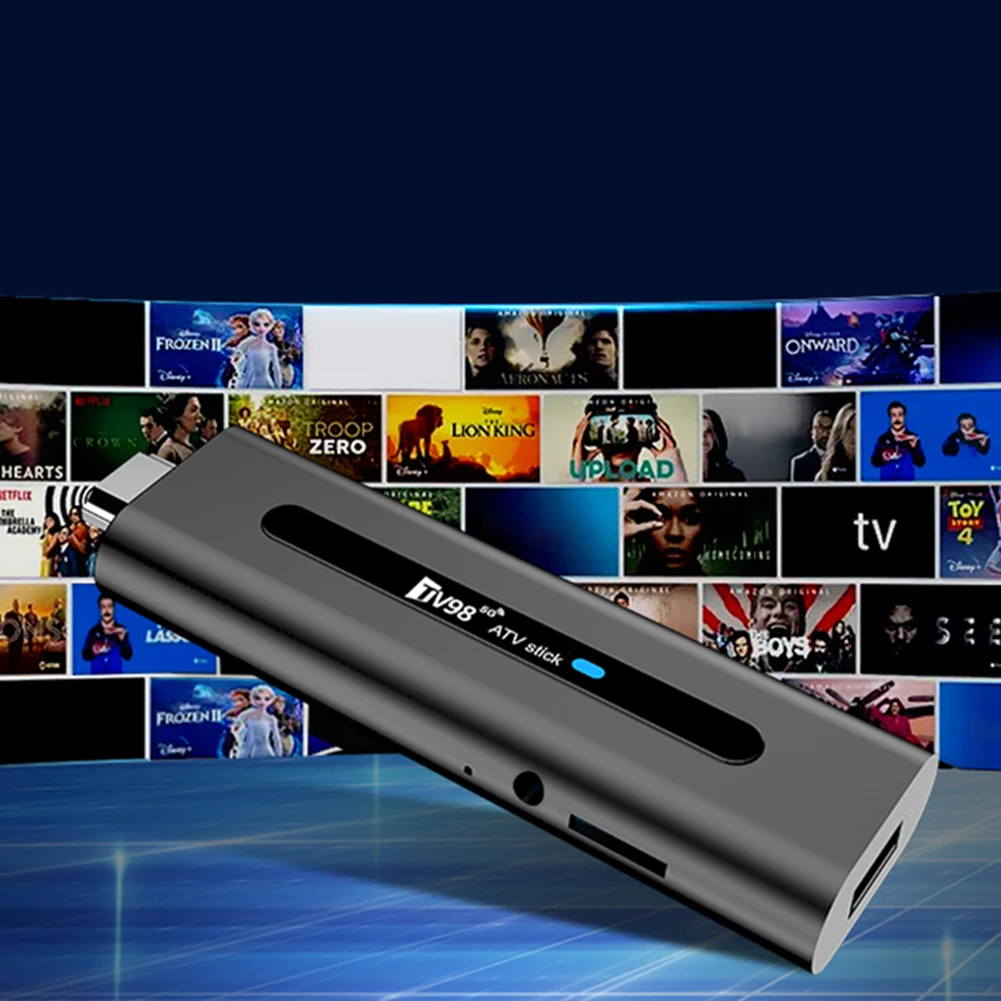 High Performance TV98 ATV H313 Android TV Stick with 8K Support Dual Band WiFi and Quad Core for Ultimate Streaming