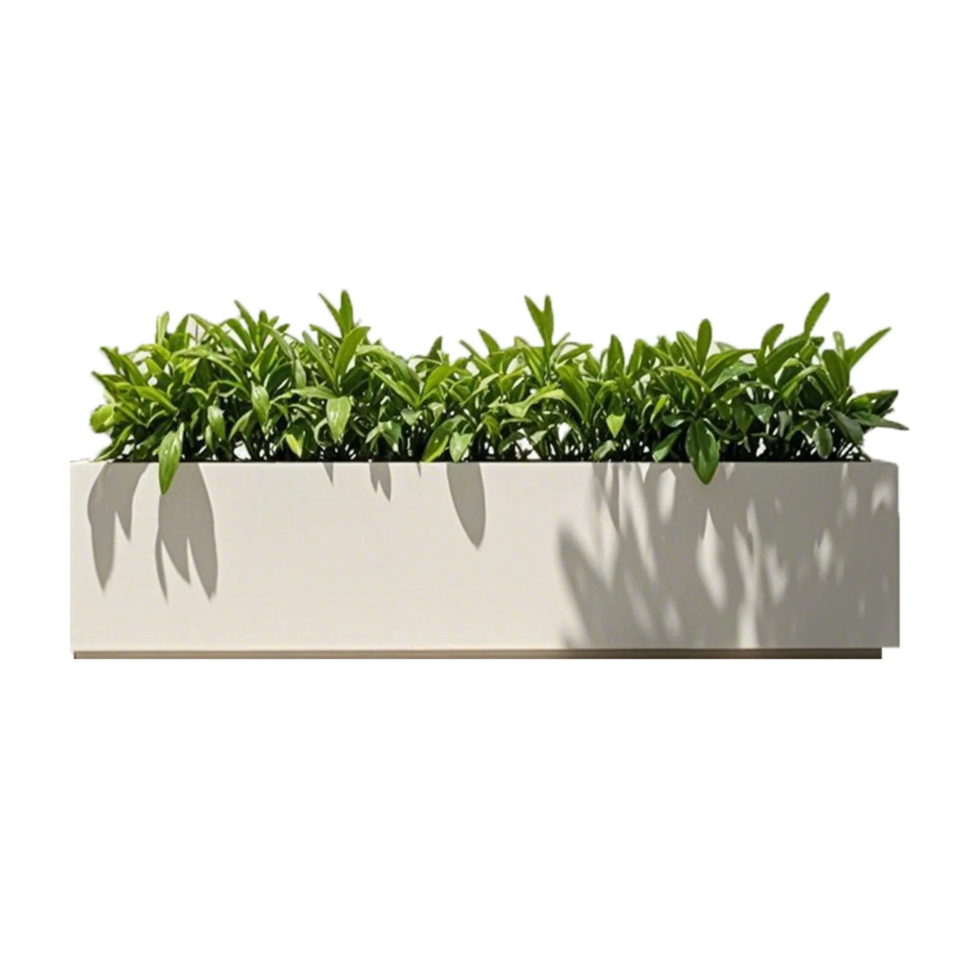 #Outdoor stainless steel flower box street outdoor iron flower slot rectangular sales department flower pot square mobile