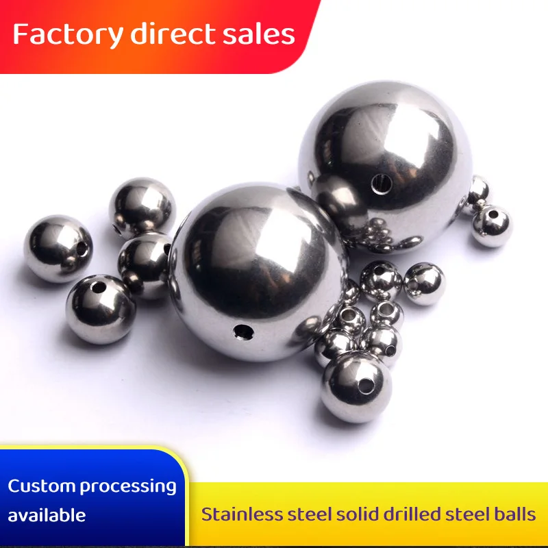 

Solid Stainless Steel Through Hole Ball, Drilling Steel Ball, Hardware Accessories, 10, 11, 12, 12.7, 14, 15, 16 ~ 60mm