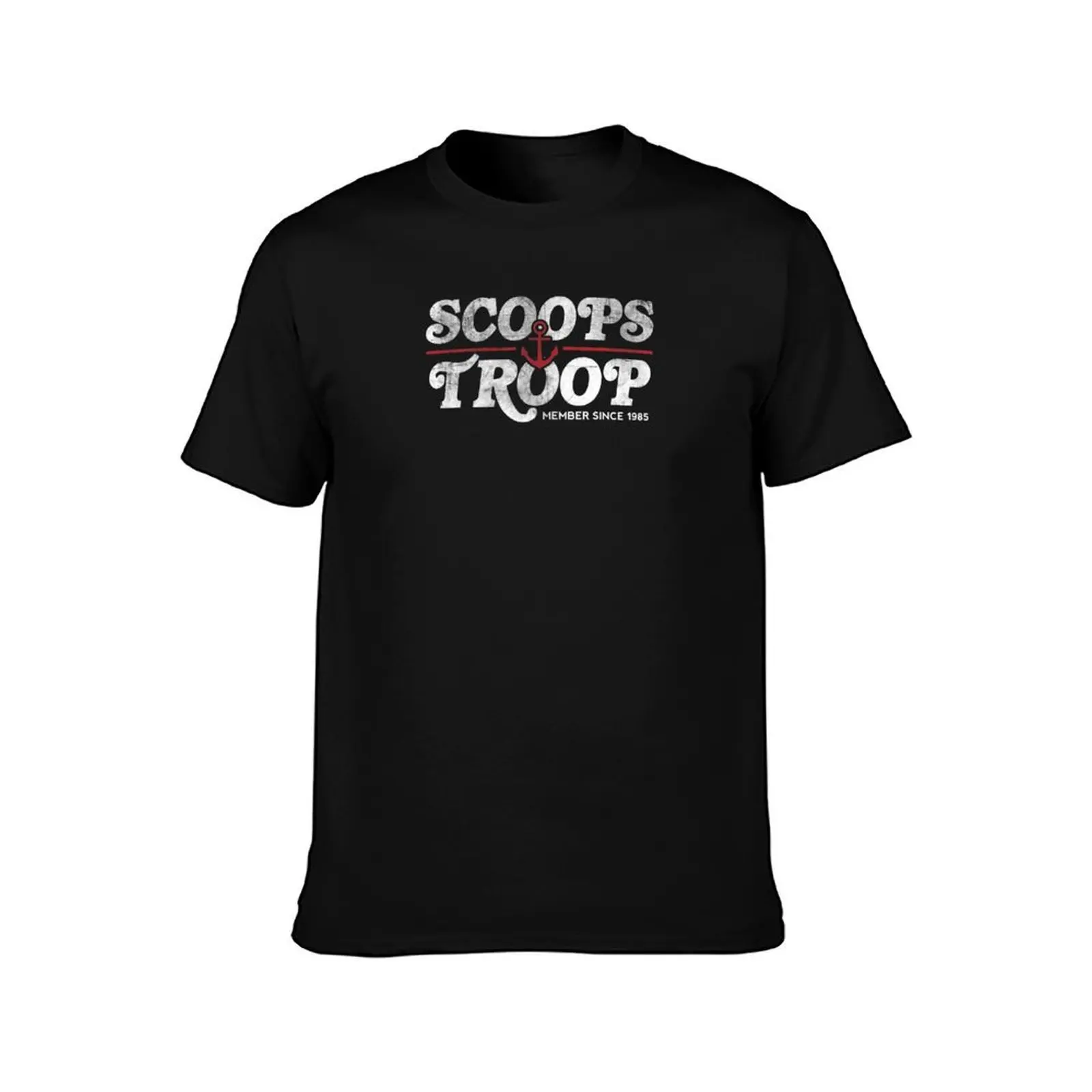 Scoops Troop Member Since 1985 T-Shirt Casual Minimalist Short Sleeve Top