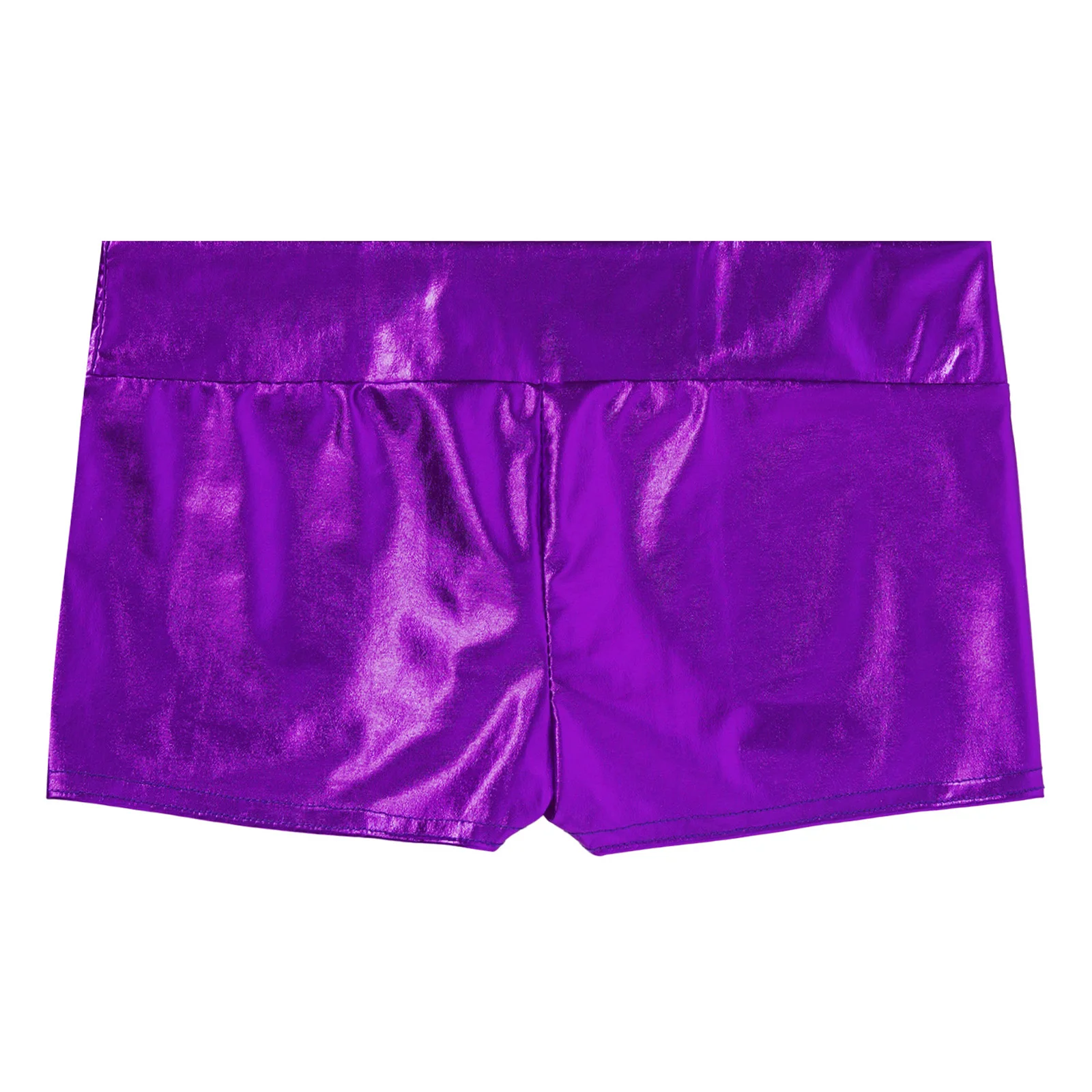 Women\'s Shiny Metallic Booty Shorts Hot Pants Rave Bottoms for Festival Night Club Party Pole Dancing Clubbing Clubwear