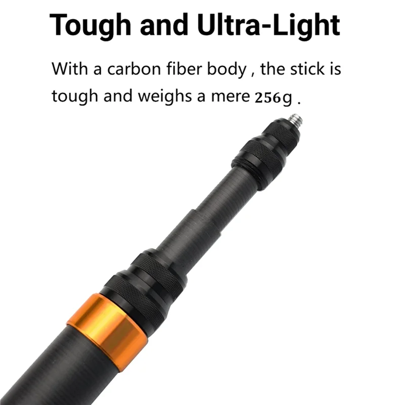 

CJSD-4X Carbon Fiber Invisible Extendable Edition Selfie Stick For Insta360 ONE X2 / ONE / ONE R Action Camera Accessories