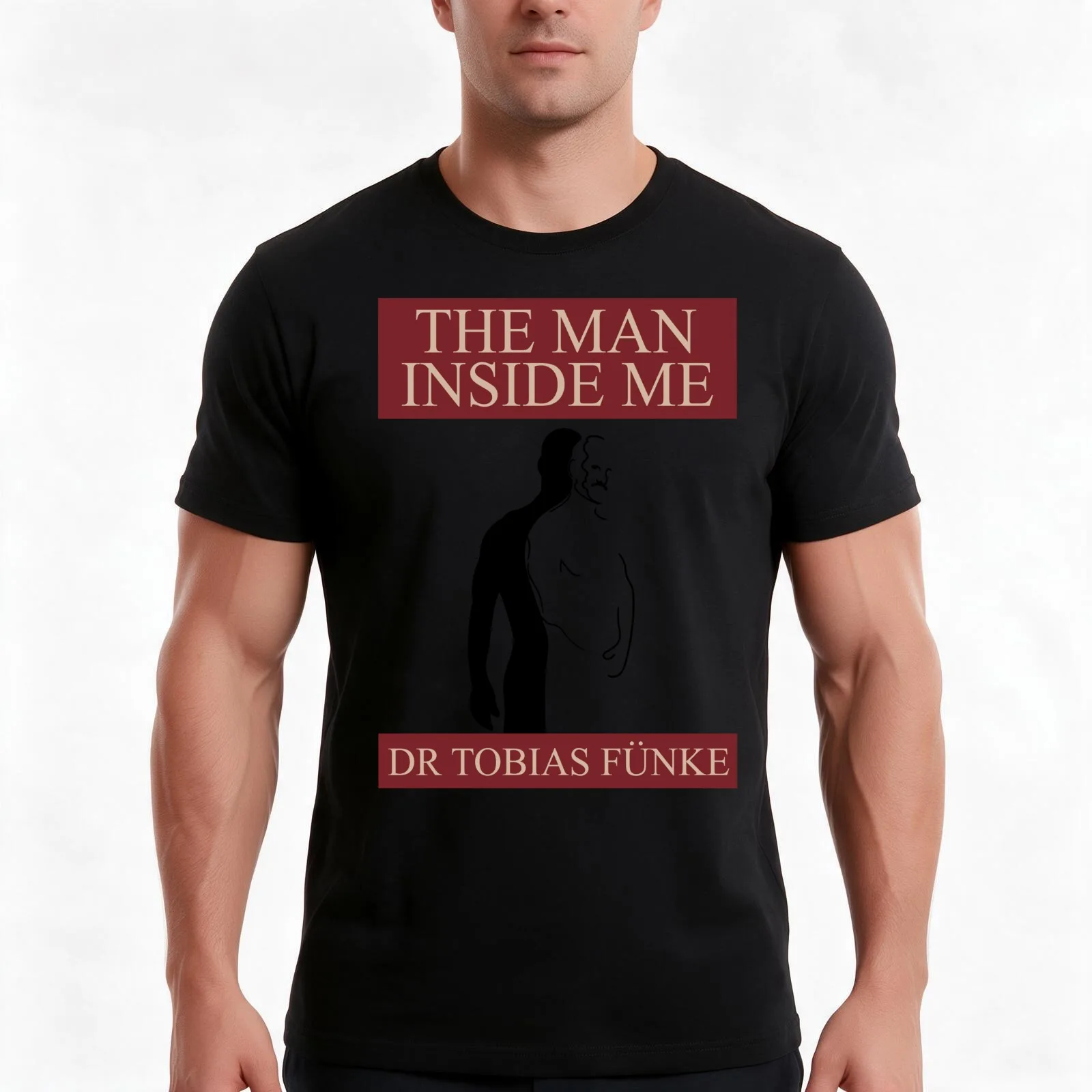 Tobias Funke The Man Inside Me Book T-Shirt, Summer Casual Cotton Tee, Oversized Streetwear Tops, Vintage Graphic Print