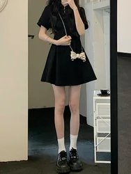 Chinese Style Black Cheongsam Dress Women Qipao Vintage Sexy Bodycon Short Sleeve Mini Dresses Women Cosplay Costume