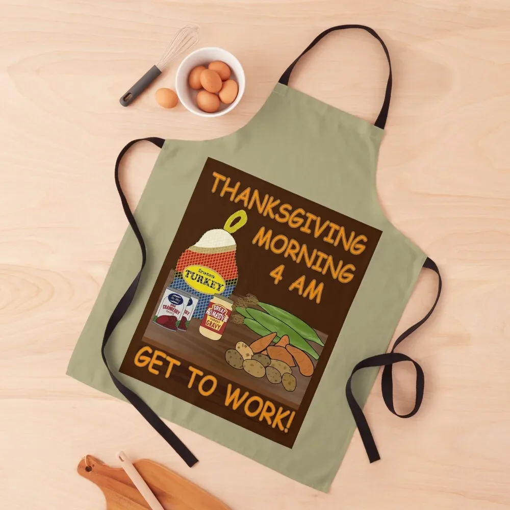 

Thanksgiving Morning Apron Funny For Kitchen Women Apron