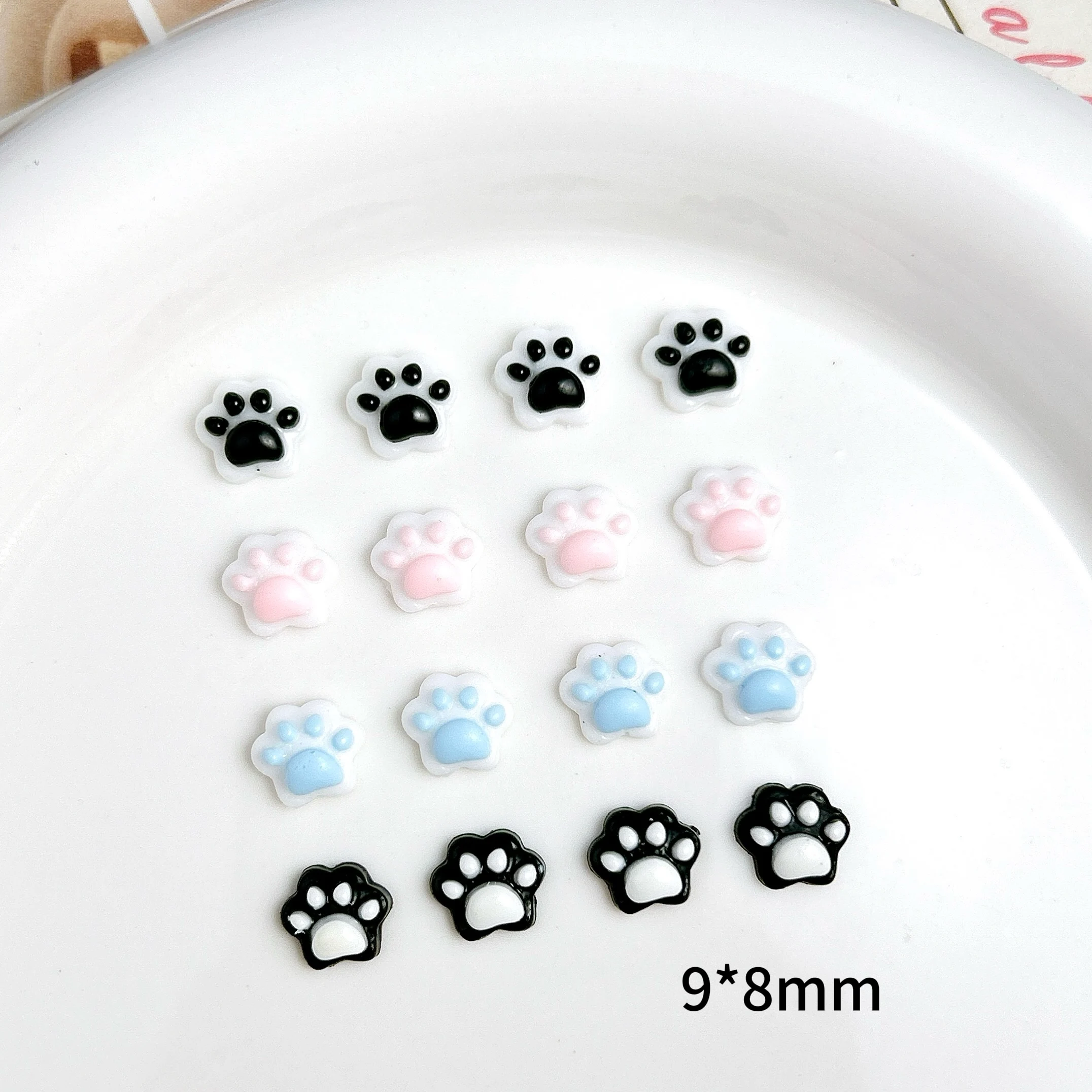 20 pezzi luminosi adorabili artigli per cuccioli pendenti per unghie in resina colorati creativi artigli di animali simulati decorazioni per unghie per unghie fai da te