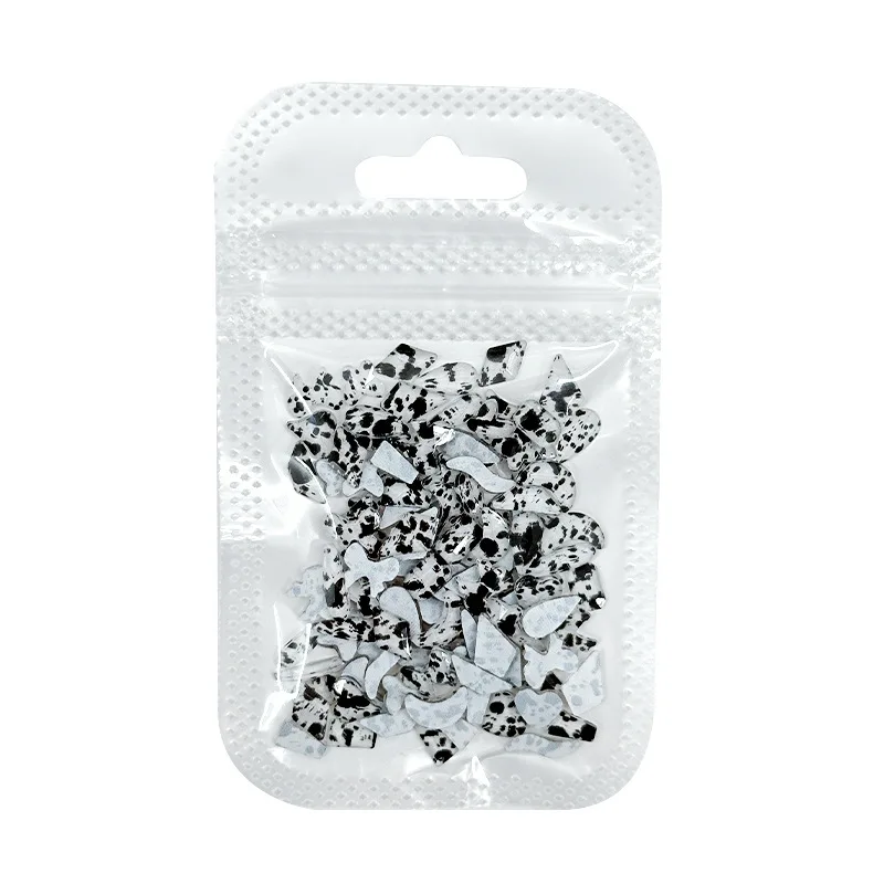 Strass 3D en résine à dos plat pour décoration des ongles, accessoire de manucure, coquille d'oeuf, 100 pièces