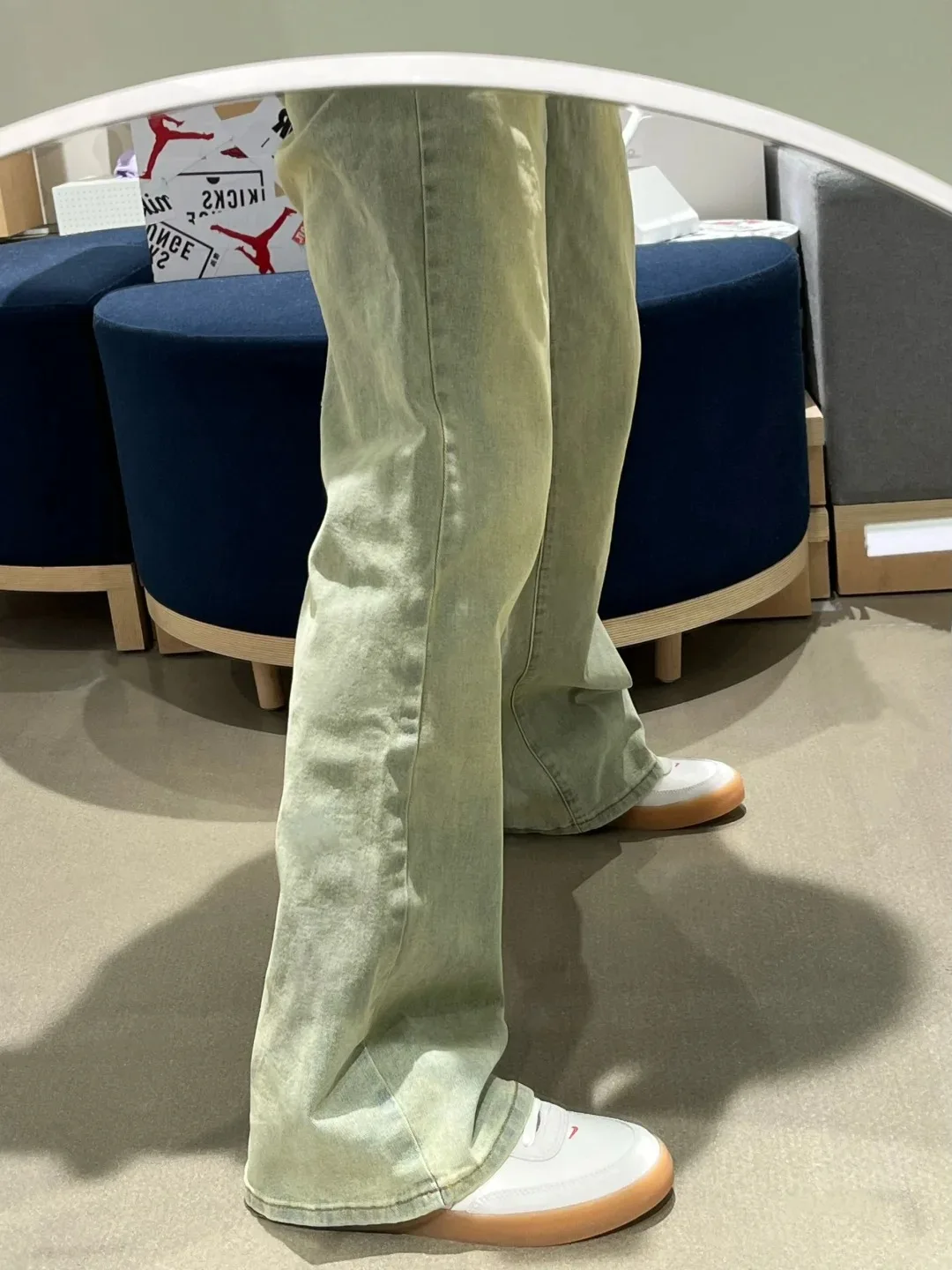 

Cleanfit Lazy Loose Fit Jeans Men's Waed Yellow Mud Color Straight Leg Micro Flared Pants American High Street Sle Jeans