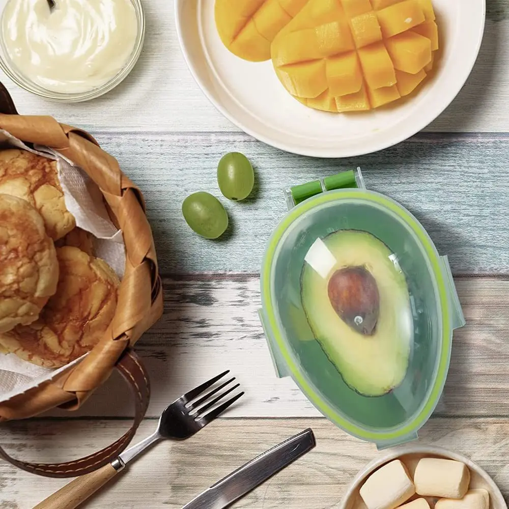 Kitchen Food Storage Box Avocado Space Saving Container Vegetable Organizer Reusable Plastic Fruit Containers Vegetable Crisper