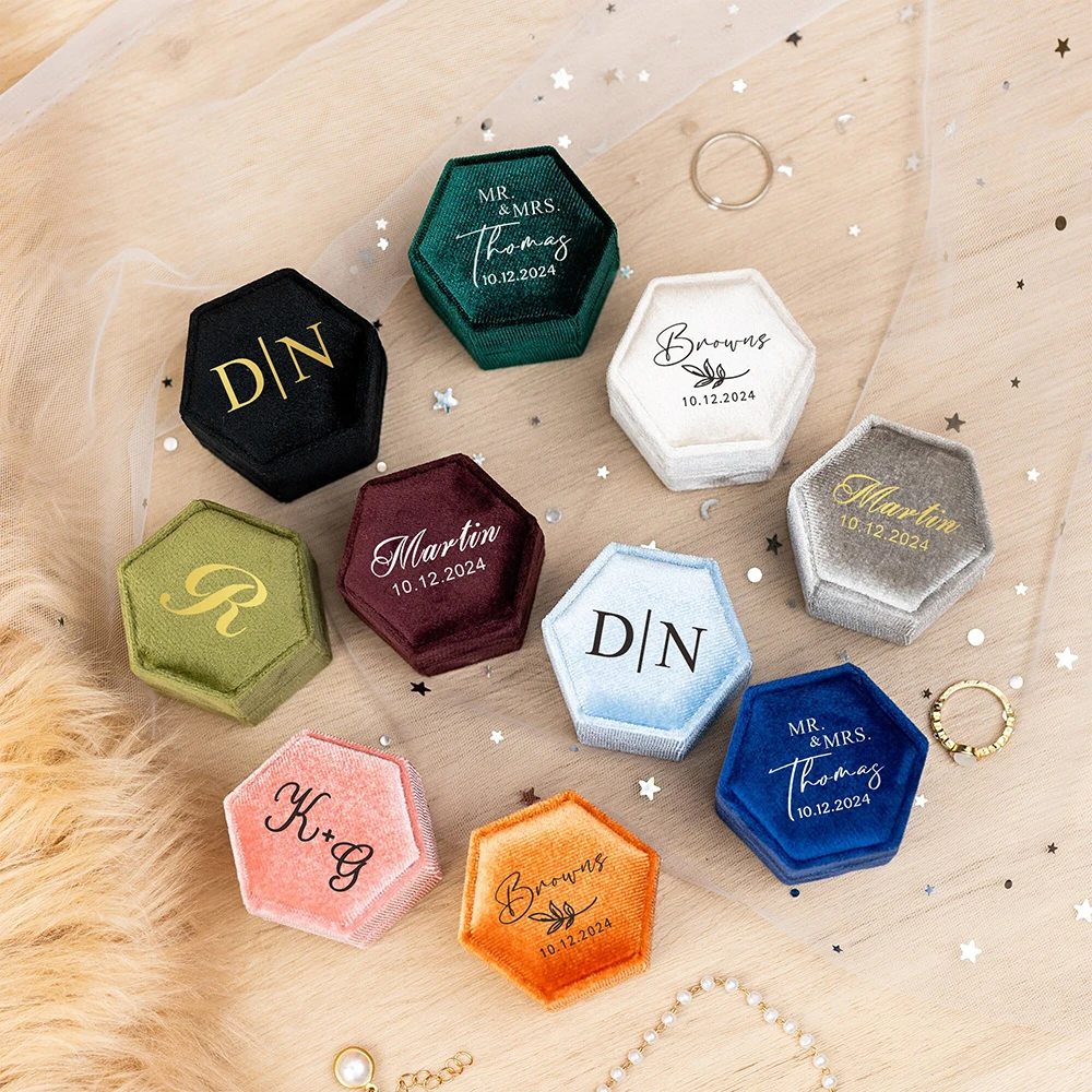 

Custom Velvet Wedding Ring Box for Ceremony,Engagement Ring Box,Proposal Ring Box,Christmas Gifts,Wedding Gift,Anniversary Gifts