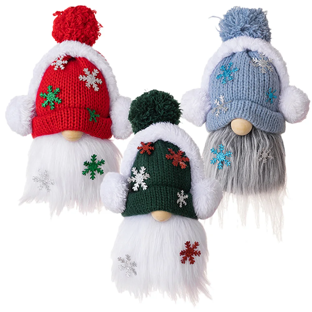 

3Pcs Christmas Gnome Decoration Tabletop Xmas Party Ornament Holiday Adorable Gnome Decor Christmas Gnomes Holiday Ornaments