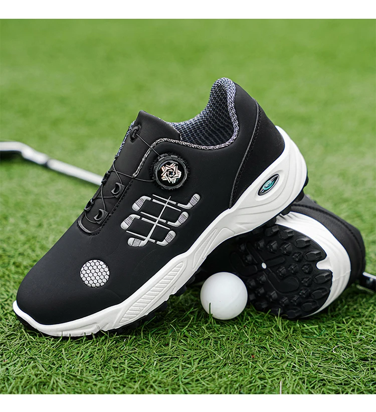 Herren-Golfschuhe für Herbst und Sommer, mit dicken und flexiblen Sohlen, bequem und atmungsaktiv, mit praktischem Twist-Lock-Design, geeignet für den täglichen Freizeitgebrauch, Golf, Outdoor-Sport und andere Aktivitäten – Detail 22