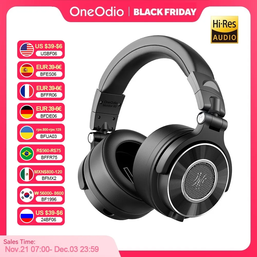 Oneodio Hi-Fi Headphones, Over Ear Wired Studio HeadphonesQuality Sound Wired Headphone with Comfortable Ear Cushions