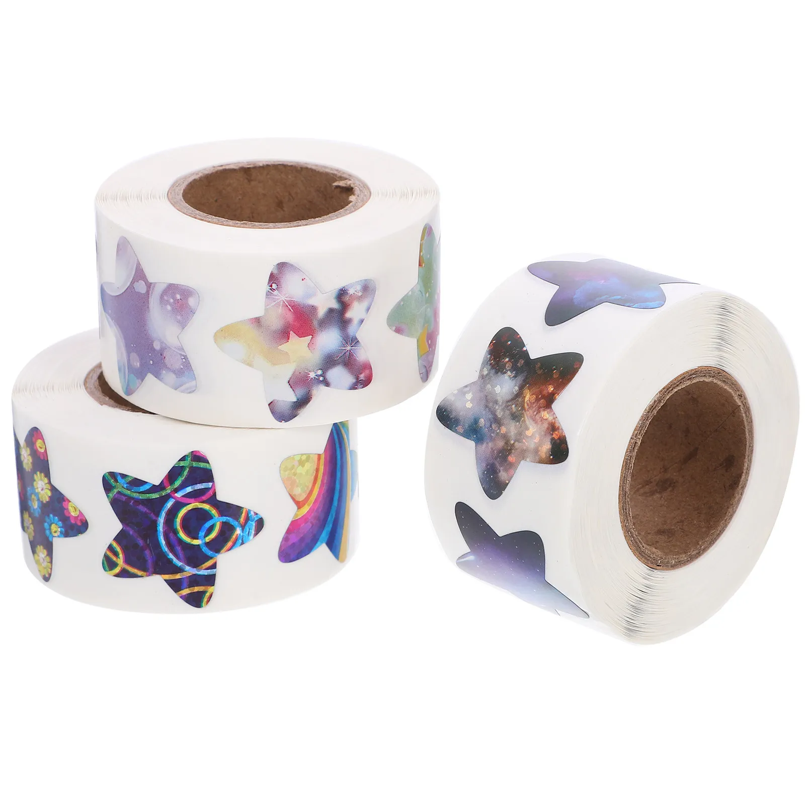 

3 Rolls Pentagram Star Shaped Adhesive Stickers Easy Peel Off Residue Free Reward Stickers for Chore Charts Behavior Charts