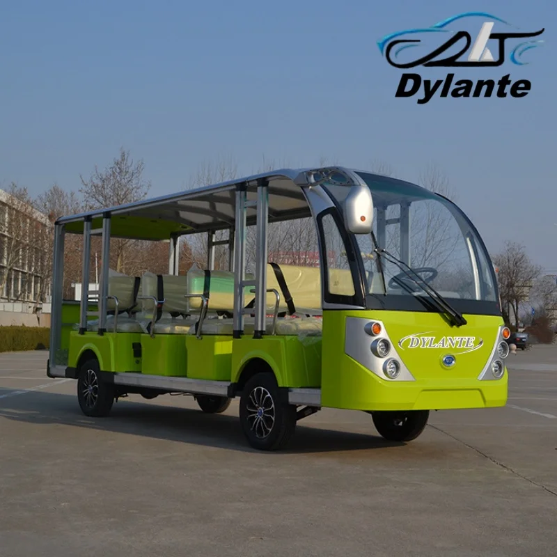 

Manufacturer 11 14 Seater Electric Open Mini Bus Shuttle Tourism Airport Customized Highly Maneuverable Golf Cart Steering Wheel