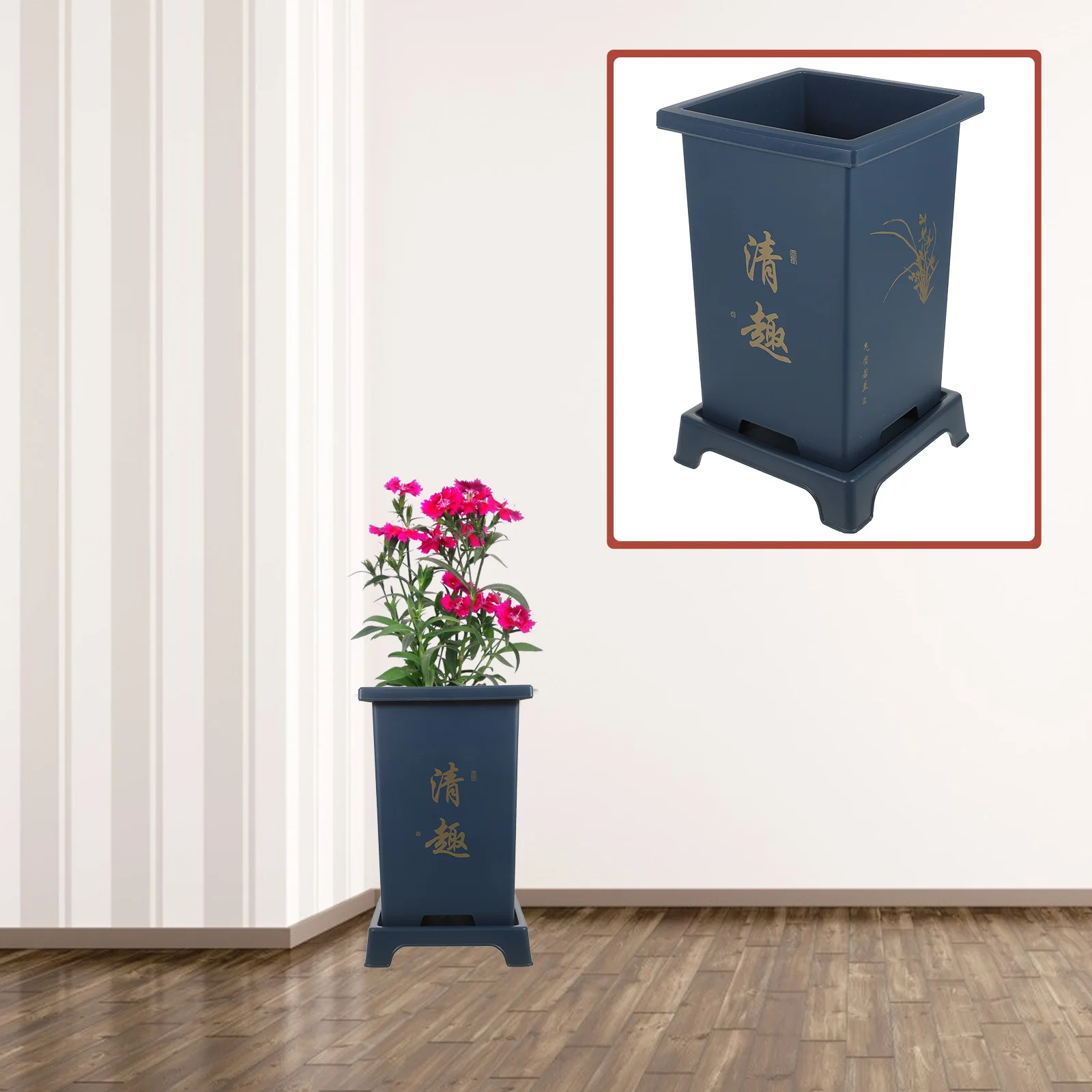 

1Set Resin Orchid Planter Pot Simple Flower Pots for Plants Indoor Outdoor Decorative Plant Holder Household Gardening Supplies