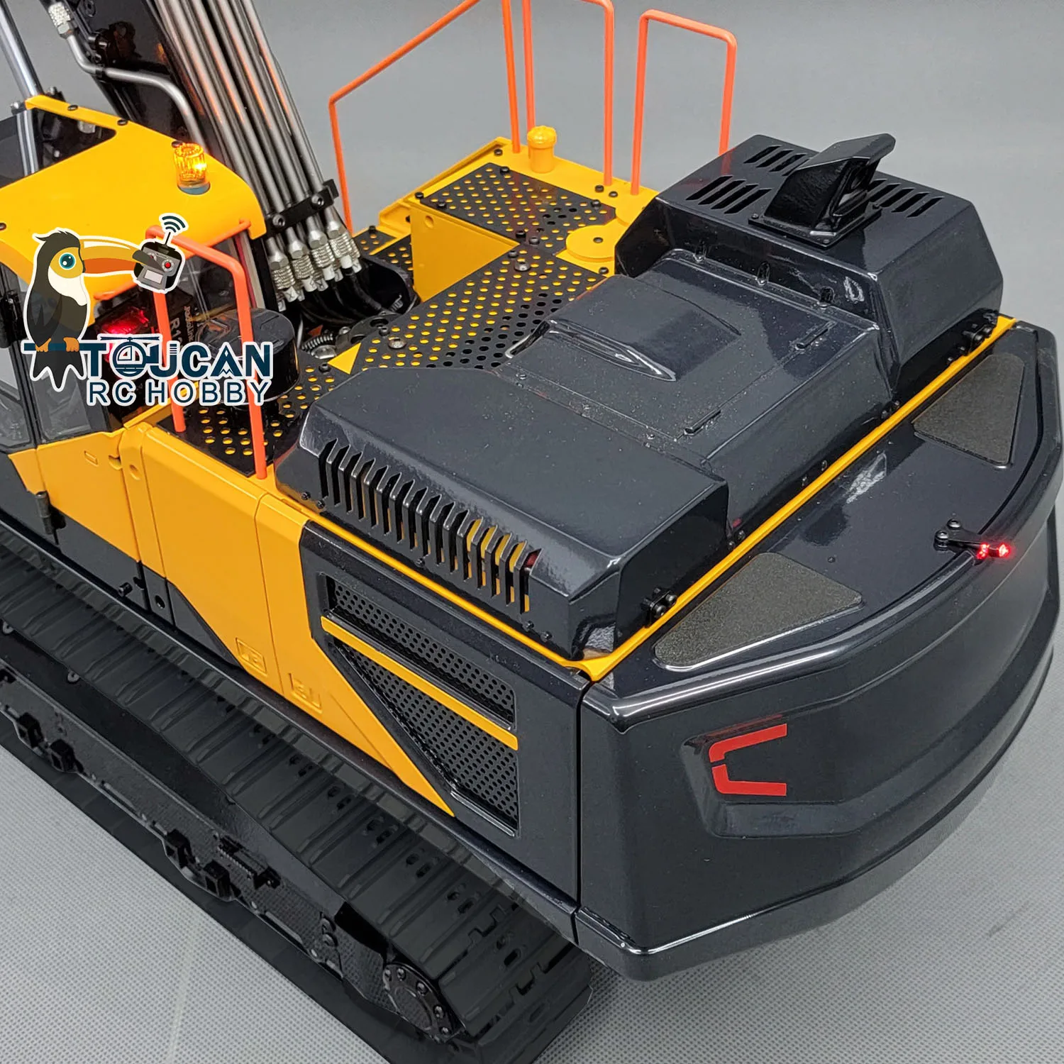 1/14 Scale MTM Metal RC Excavator RC Truck Hydraulic EC380 3 Arms Remote Control Digger Tracked Cars Vehicle RC Toys Gift Model