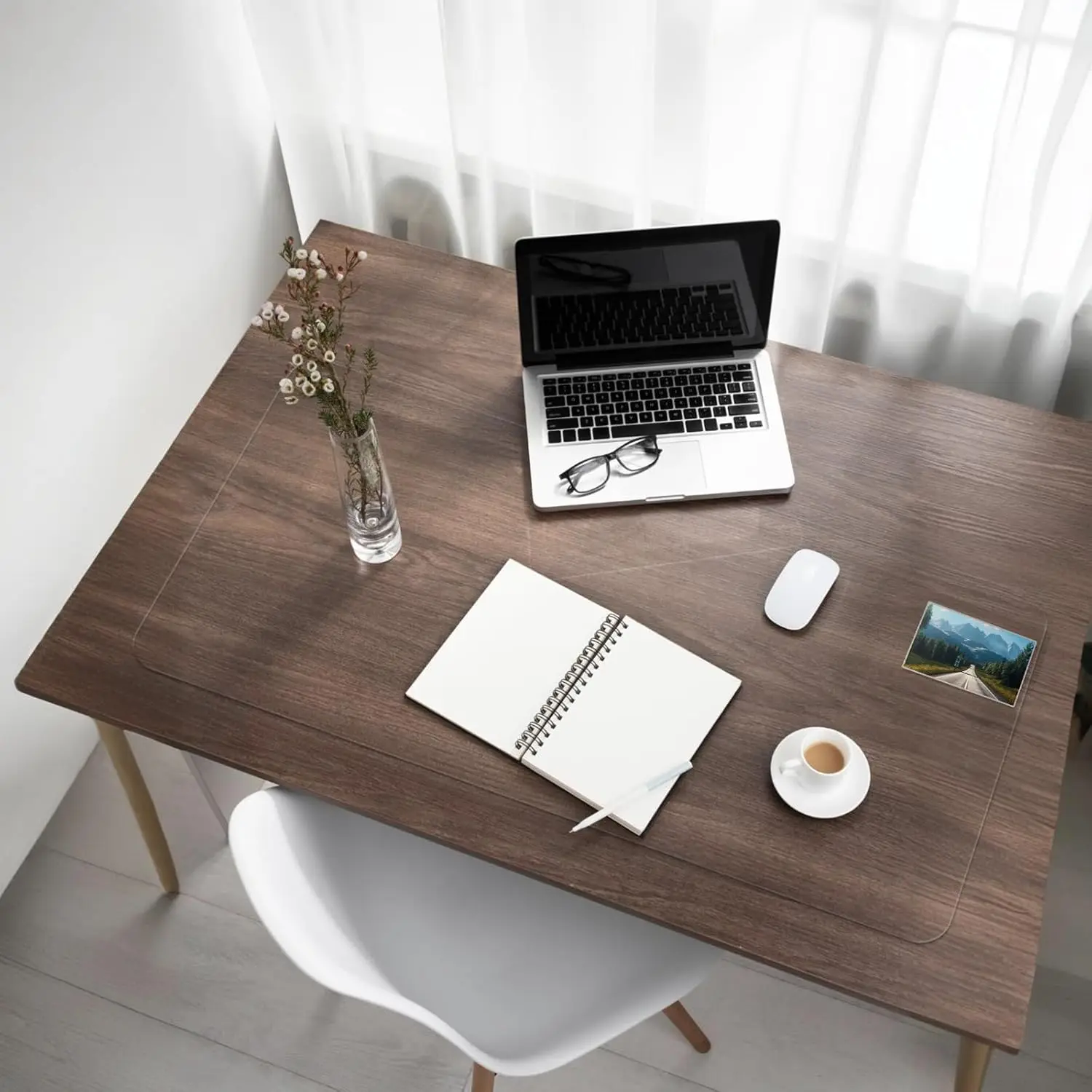 Transparent Writing Desk Mat, Durable Waterproof Multi-Functional Table Protector with Non-Slip, Suitable for Home and Office