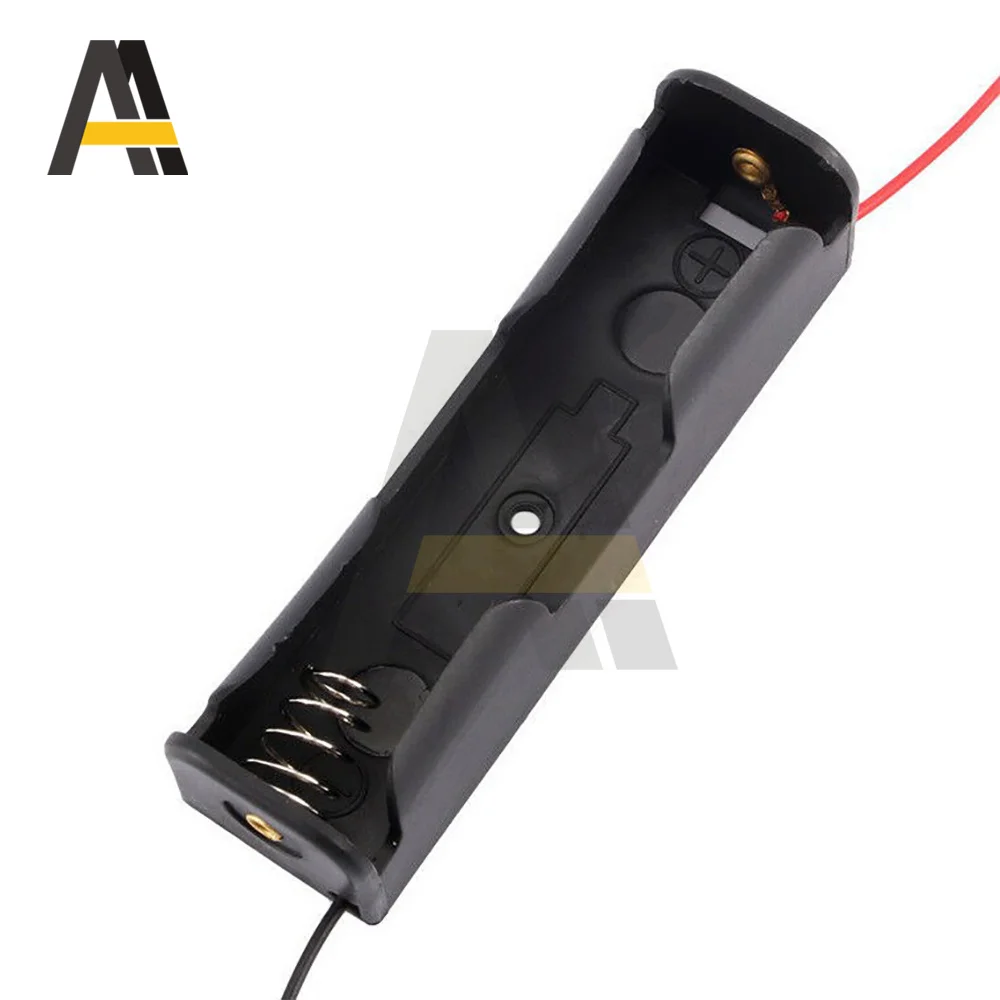 Caja de plástico para pilas AA LR6 HR6, soporte para pilas, contenedor AAX1 con cable, 18650 V, 5 piezas, bricolaje, 3,7