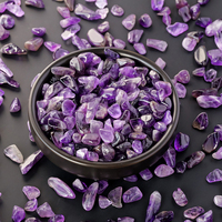 100g Natural Dreamy Amethyst Crushed Stones Brazilian Amethyst Cleansing Stones Mini Landscape Fish Tank Home Office Decoration