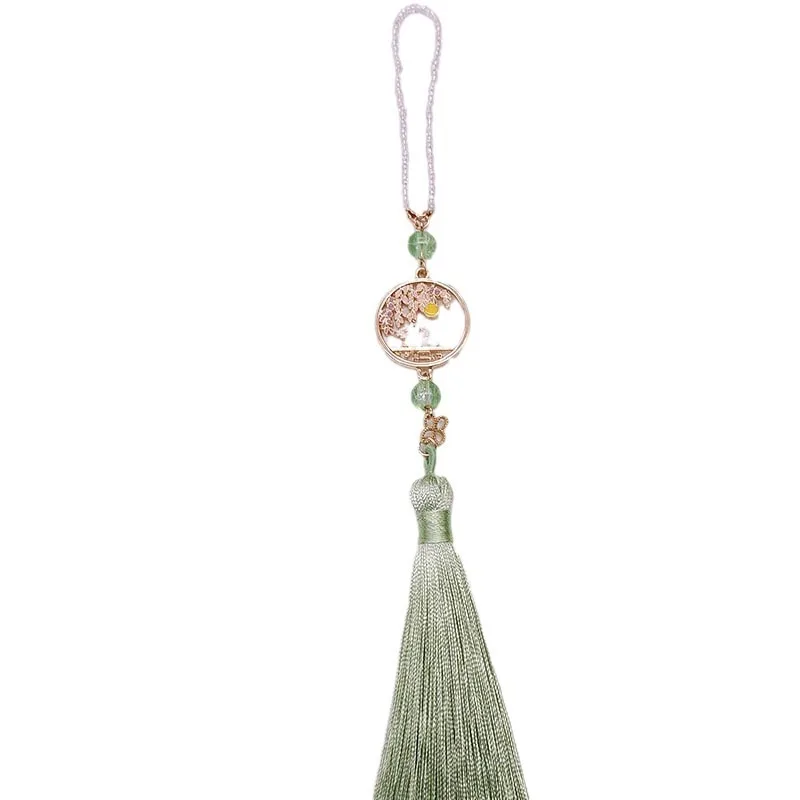 Ancient-style hanging decorations, Hanfu, tea wear, wheat ears, tassels, corsages, women's retro clothing and accessorie