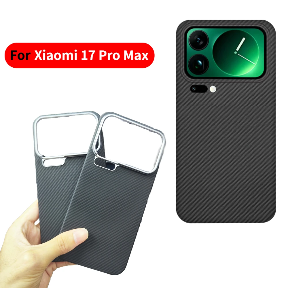 

For Xiaomi 17 Pro Max Carbon Fiber Case Luxury Aramid Fiber Cover For Xiaomi 17 Pro / Xiaomi 17 Pro Max Cover Accessories