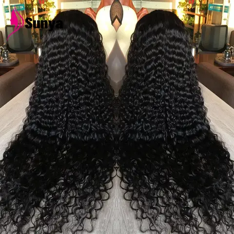Kinky Curly Wigs 13x4 HD Lace Front Human Hair Wigs Black Deep Wave 13x6 HD Lace Frontal Wig 100% Human Hair 4x4 Closure Wig