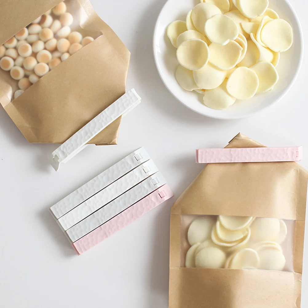 

15Pcs Plastic Food Sealing Clips Airtight Bag Clamps for Kitchen Use Easy to Open Close Snack Preservation Tools Pink
