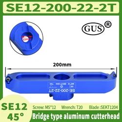 SE12 45°Bridge type aluminum cutterhead 80-350mm Face Milling Cutters Tools Blade SEKT1204 Tool holder FMB series collet milling