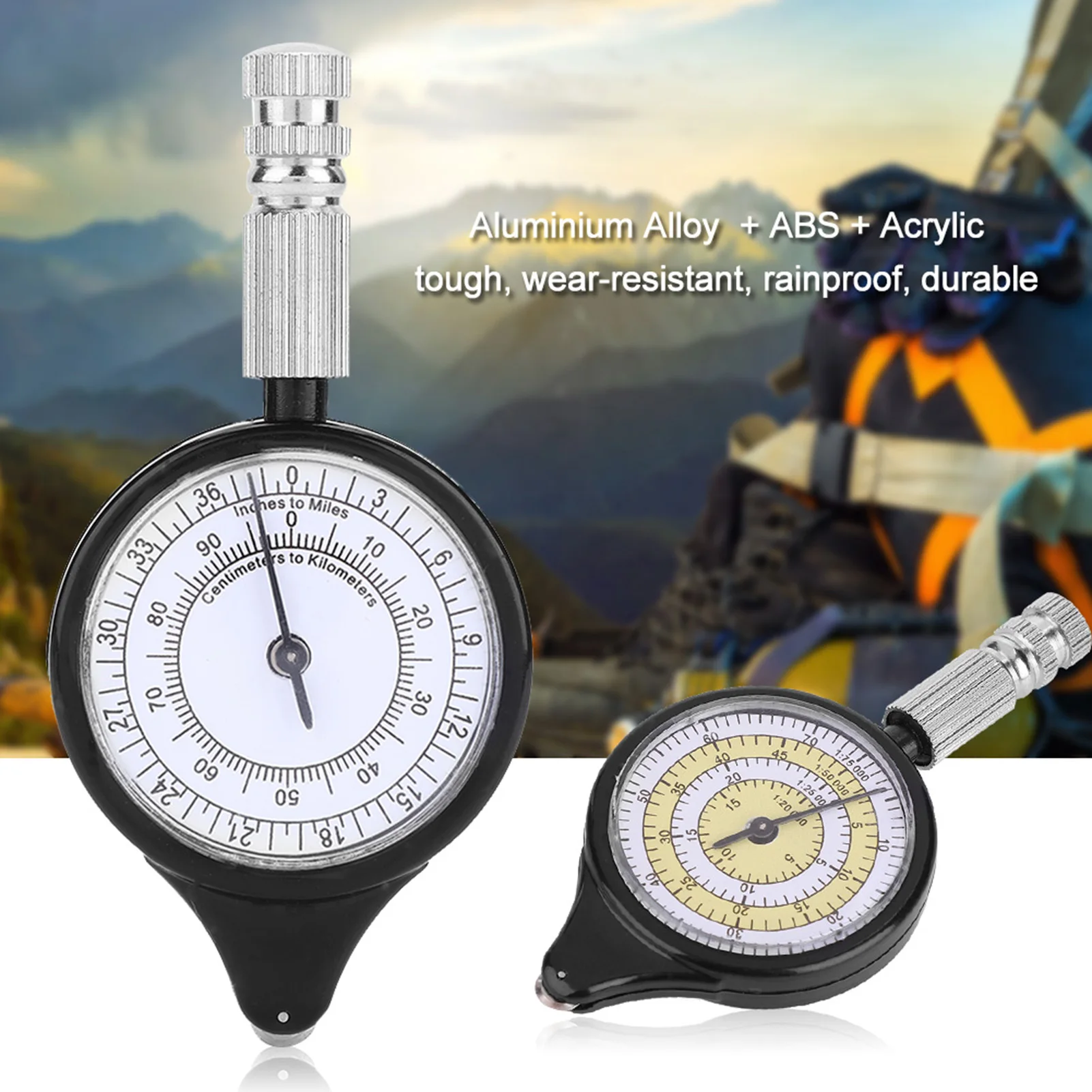 Map Measuring Finder Outdoor Map Measurer Mini Outdoor Map Measurer Distance Caculator Mapping Tool Metal Wheel Map Measurer
