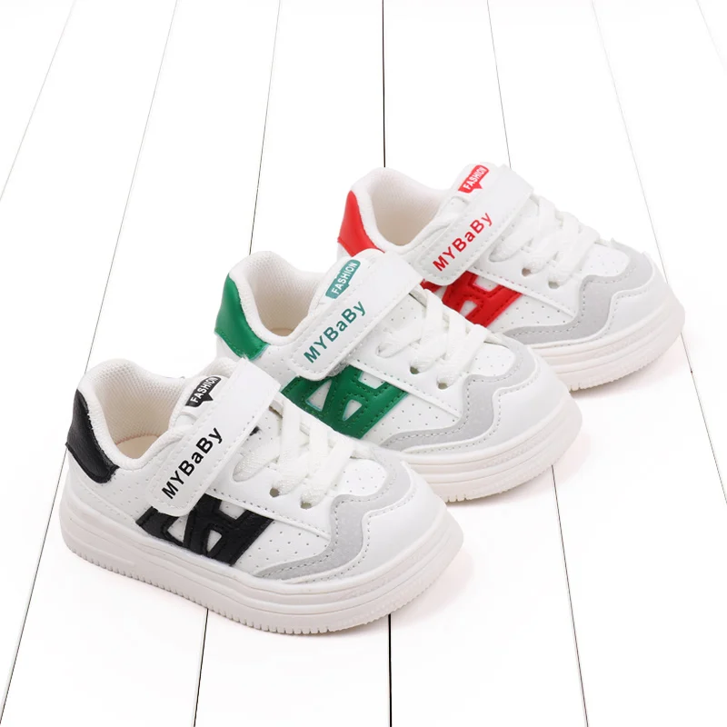 Baby Spring and Autumn Shoes Outdoor Prewalking Sport Sneaker High Quality Rubber Sole Anti-slip Water Proof PU for 1-3Year BM05
