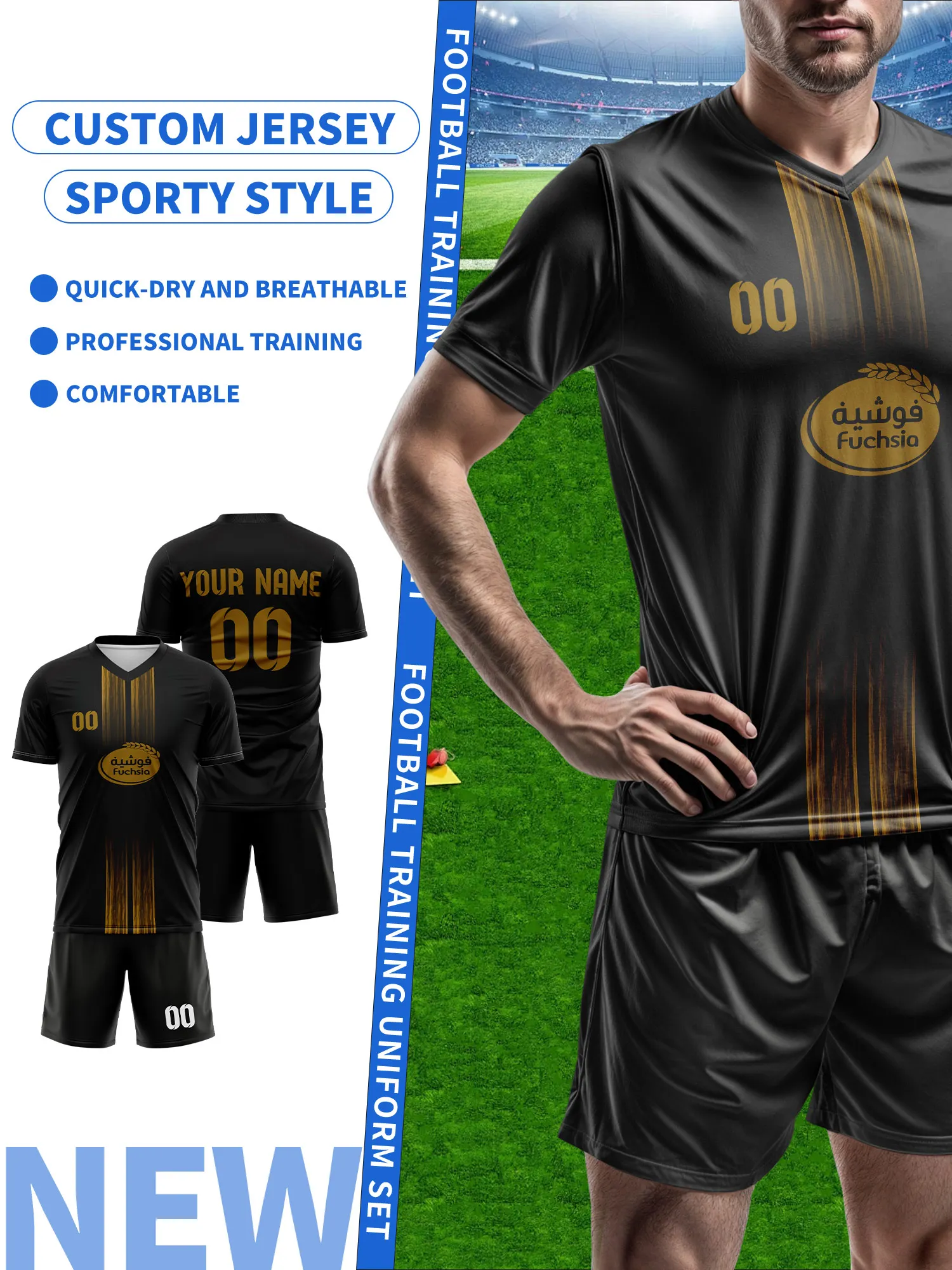 

Создайте свой собственный футбольный джерси | Индивидуальное имя и номер | Дышащая футболка для тренировок по футболу, индивидуальный заказ футбольной формы для турниров