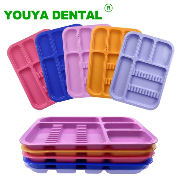 Autoklawowalna taca na instrumenty dentystyczne Kolorowe plastikowe medyczne chirurgiczne dezynfekcja Naczynie Kwadratowa płyta Stomatologia Laboratorium Umieszczenie Box