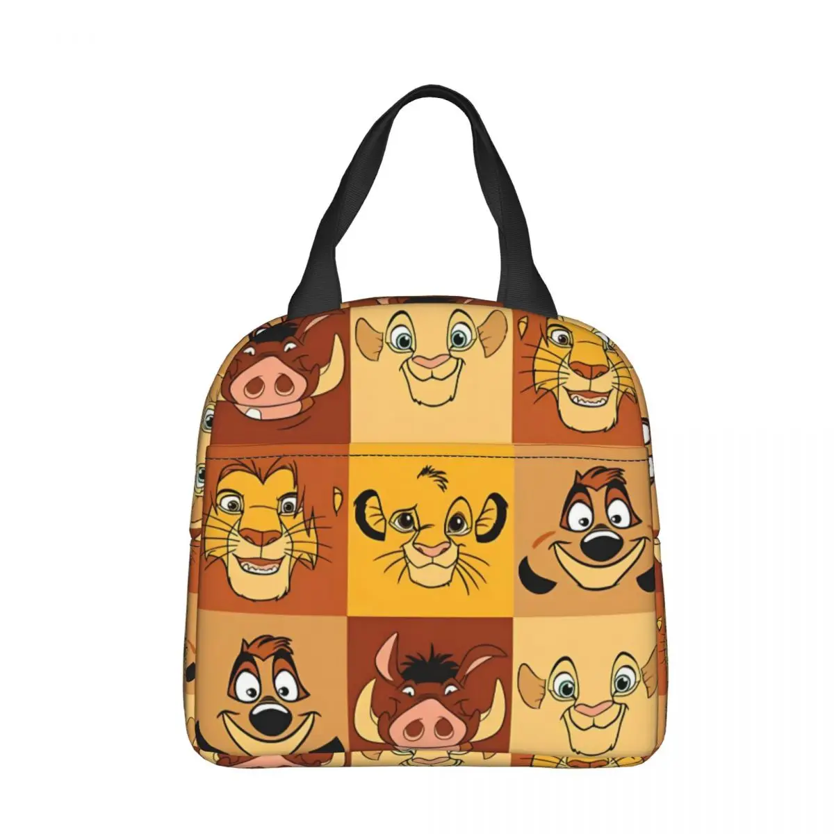 

Lion King Simba Nala Face Insulated Lunch Bag Portable Meal Container Cooler Bag Lunch Box Tote School Outdoor Bento Pouch