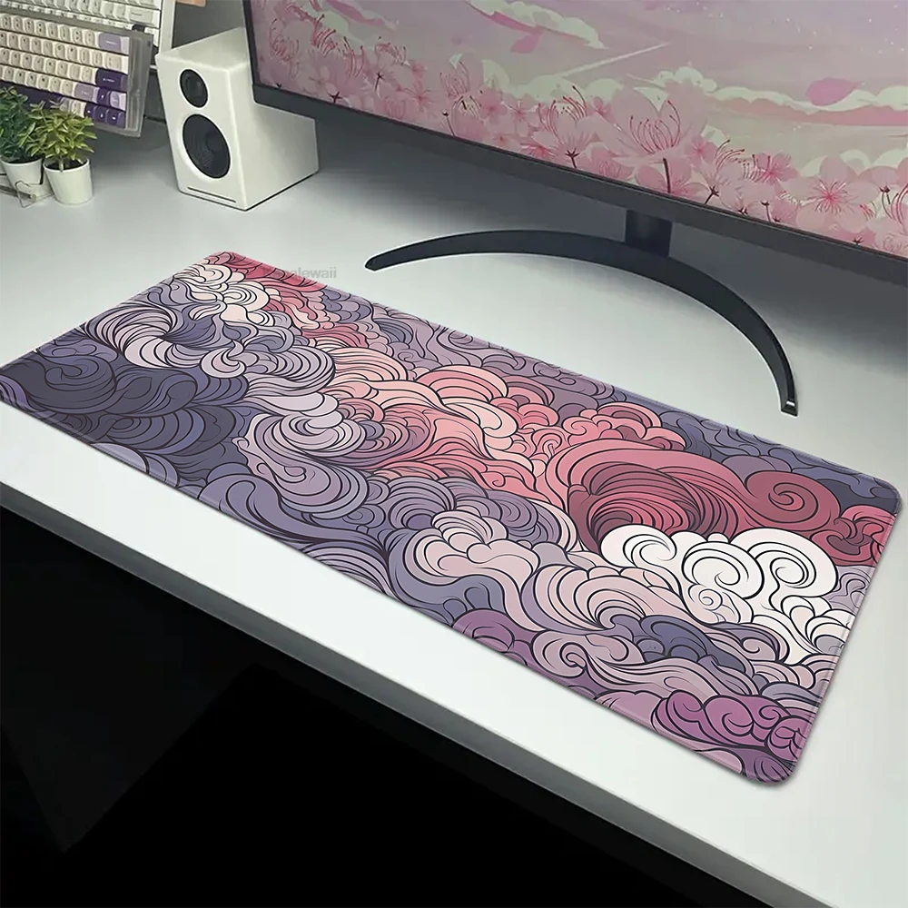 

Deskmat Japan Great Waves Large Mouse Pad Anime Desktop Mousepad Gamer Desk Mat Game Mats Gaming Mause Office Pads 800X300MM