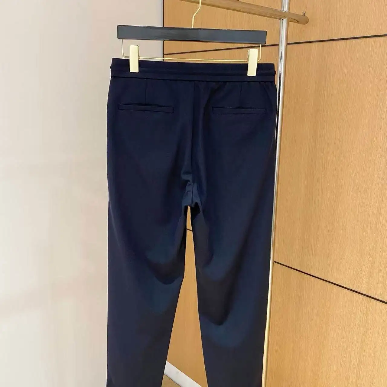 BC Italian old money style men's casual pants business solid color versatile drawstring straight trousers