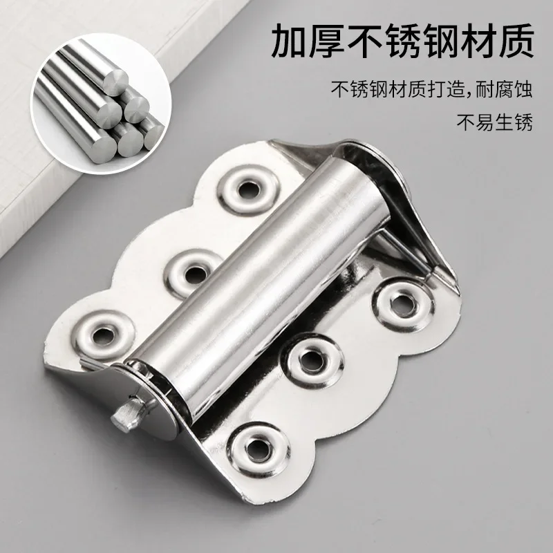 Door Hinge Automatic Closing Stainless steel Flush Hinges Butterfly-shaped Cabinet Hinges Rustproof Furniture Accessories