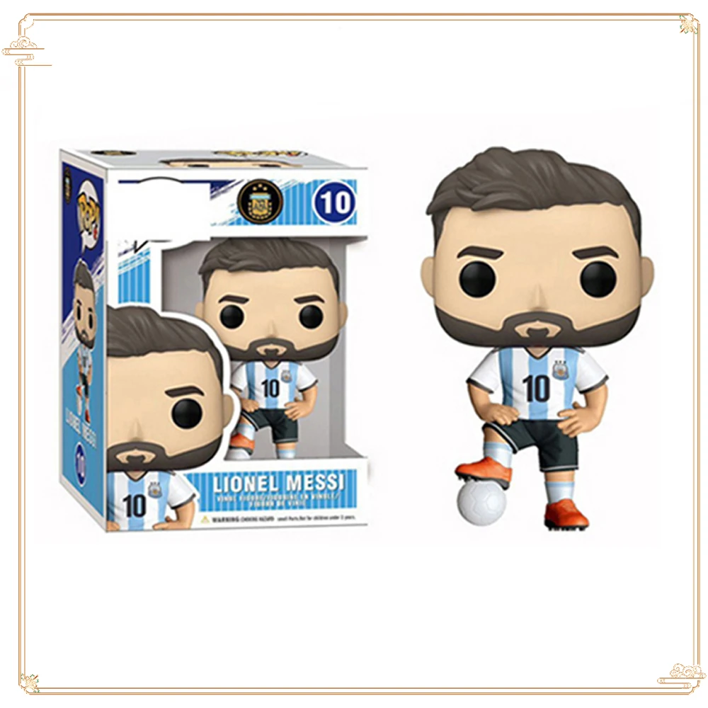 FUNKO POP Toy Figures Q-version Character Messi Child's Funny Collection Action Toy Figures Classic Creative Christmas Gift Toys