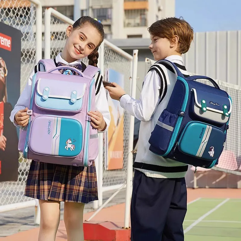 

Orthopedic Kids School Backpack for Teenage Girls Boys Children's Toddler Backpack Adjustable Straps Durable Design in Fun Col