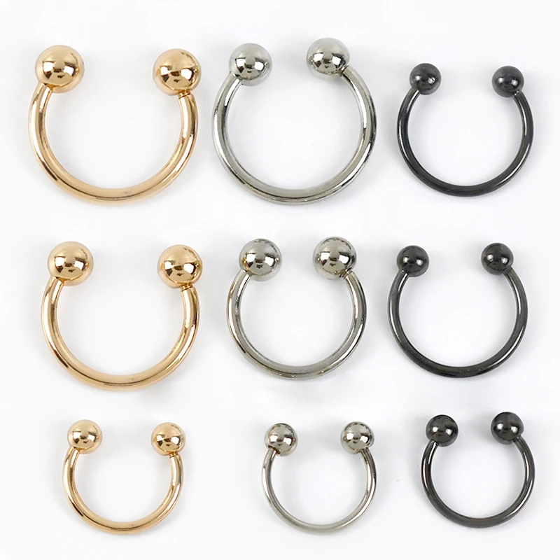 

5/10Pcs Meetee Metal U-shaped Ring Double Headed Screw Buckle for Bikini Buckles Coat Hat Decor Hook DIY Crafts Sewing Accessory