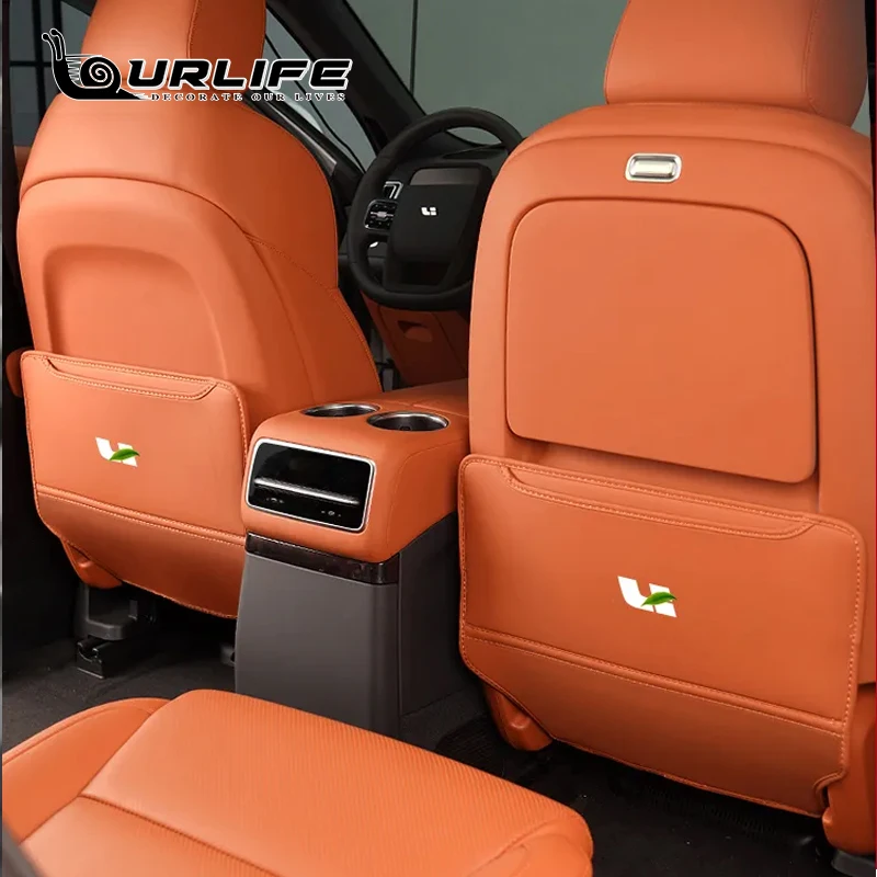 For LEADING IDEAL LiXiang L8 L9 2021 2022 2023 2024 2025 Car Leather Rear Seat Anti-Kick Pad Seat Cover Mat Accessories Cover