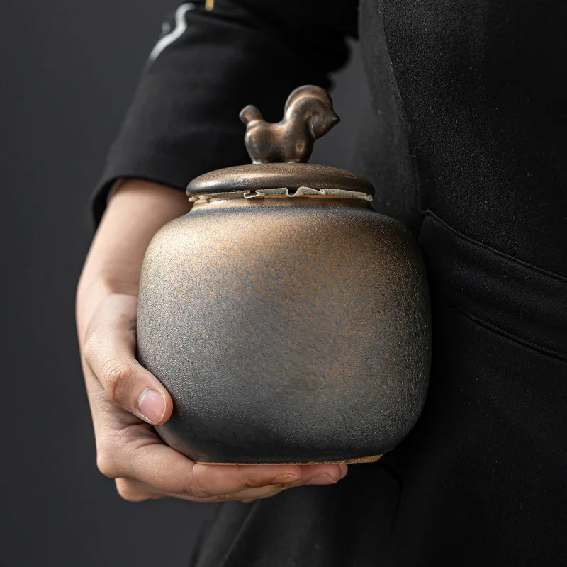 

Креативный керамический чайник Youya в стиле ретро, японская чайная банка для хранения, бытовая влагостойкая герметичная банка