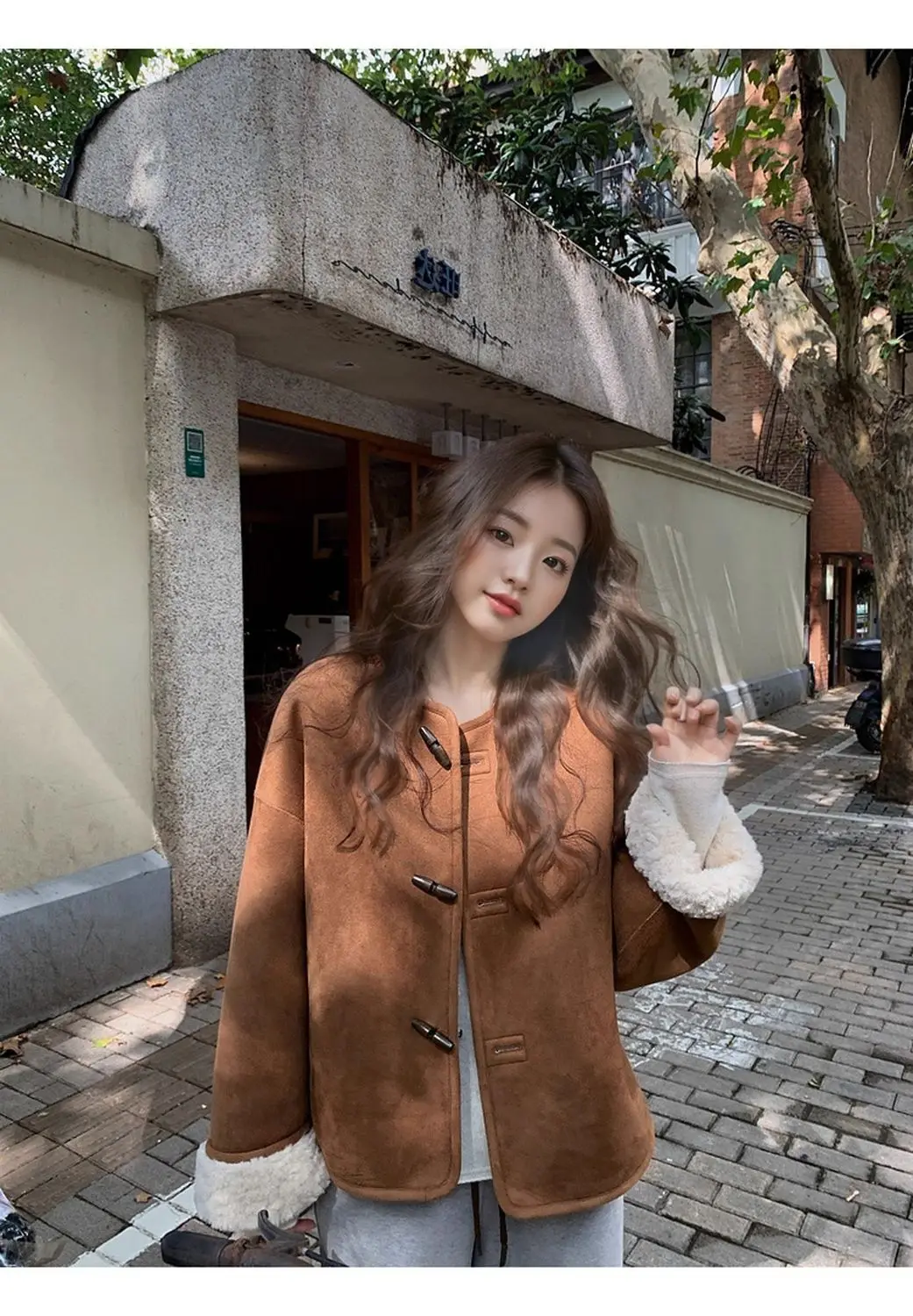 

Женская куртка из овечьей шерсти с принтом, серая, короткая, розовая, толстая, мягкая, из полиэстера, в стиле бейсбольной формы, для колледжа, на лето, осень, весну, эластичная